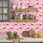 Papel De Parede Mini Cake - 0 50 X 2 50 Metros