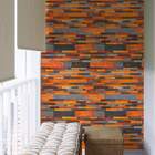 Papel De Parede Mosaico De Pranchas De Madeira-60x300cm