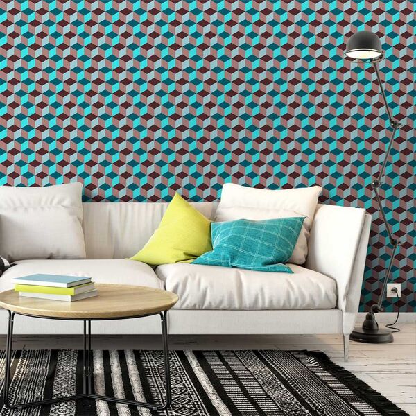 Papel De Parede Mudança Geometrica - 0 50 X 2 50 Metros