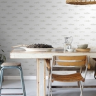 Papel De Parede Nonwoven Branco Estampa de Peixes Quarto 4m²