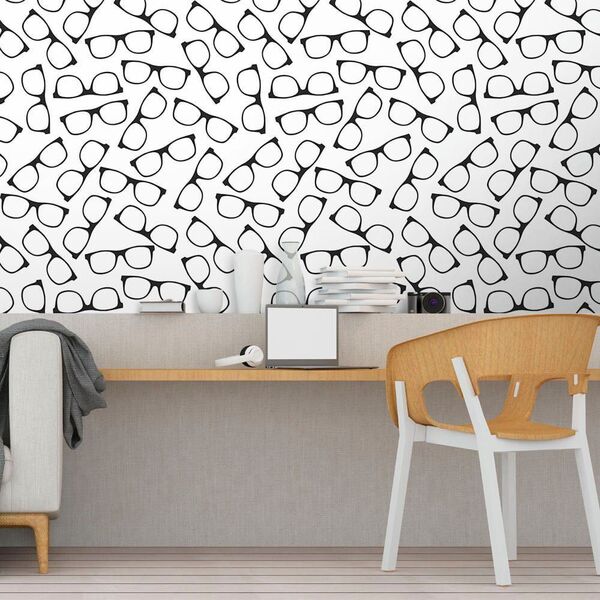 Papel De Parede Óculos Geek  - 0 50 X 3 00 Metros