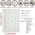 Papel De Parede Painel 3d Tijolo Branco Tijolinho Auto Adesiv