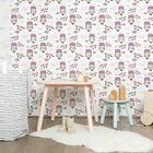 Papel De Parede Panda Aviões Para Quarto De Menina 57x270cm