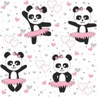 Papel De Parede Panda Ballet - 0 50 X 2 50 Metros