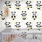 Papel De Parede Panda Ballet Clean - 0 50 X 3 00 Metros