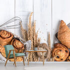 Papel De Parede Pão Padaria Massa Trigo Sala Adesivo - 420pcm