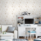 Papel De Parede Para Quarto Casal E Sala Cinza Fio Gold 3m