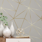 Papel De Parede Para Quarto Casal E Sala Fendi Fio Gold 9m