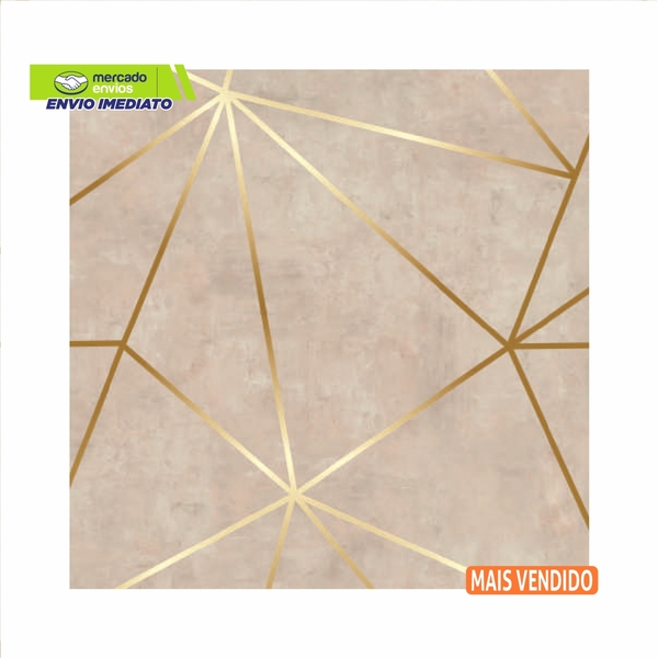 Papel De Parede Para Quarto Casal E Sala Rose Fio Gold 12m