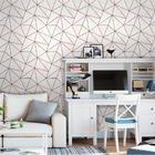 Papel De Parede Para Quarto Casal Sala Cinza 2 E Bronze 18m