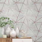 Papel De Parede Para Quarto Casal Sala Cinza 2 Fio Rosê 12m