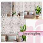 Papel De Parede Para Quarto Casal Sala Cinza 2 Fio Rosê 3m A