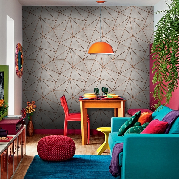 Papel De Parede Para Quarto Casal Sala Cinza Bronze Top 15m