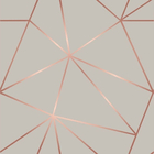 Papel De Parede Para Quarto E Sala Geométrico Rose Silver