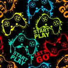 Papel De Parede Para Quarto Gamer Controles Start Play 2,50m
