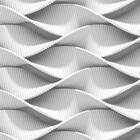 Papel De Parede Para Quarto Sala 3d Ondas Horizontais Em Tons