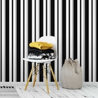 Papel De Parede Para Quartos E Sala Listrado Em Tons Preto E
