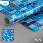 Papel De Parede Pastilha Cozinha Banheiro Azul Piscina 15m