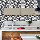 Papel De Parede Pastilha Cozinha Banheiro Lavável Cinza 9m