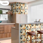 Papel De Parede Pastilha Cozinha Banheiro Marrom 9m