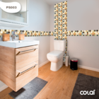 Papel De Parede Pastilha Cozinha Banheiro Marrom 9m