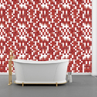 Papel De Parede Pastilhas Em Tons De Vermelho 2,50m