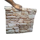 Papel De Parede Pedra Marrom 5 Unidades Claro Autoadesivo