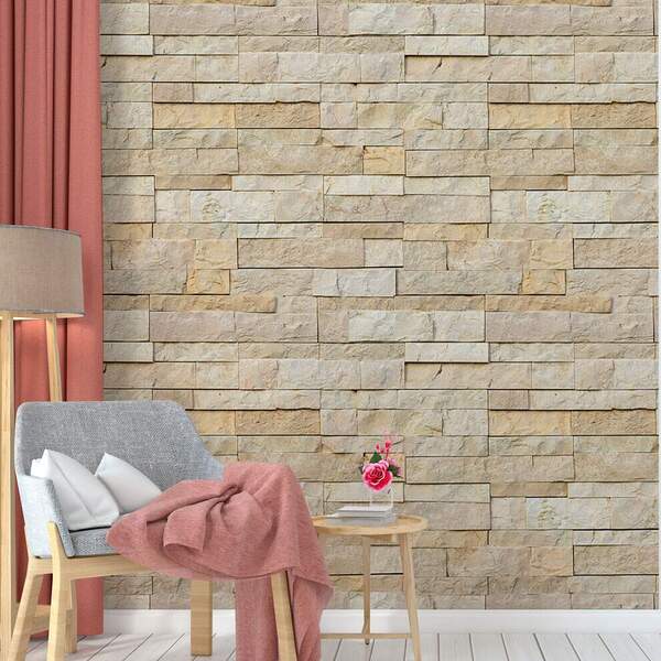 Papel De Parede Pedra Modelo 13-60x300cm