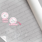 Papel De Parede Pedra Tijolo Branco 3d 12m