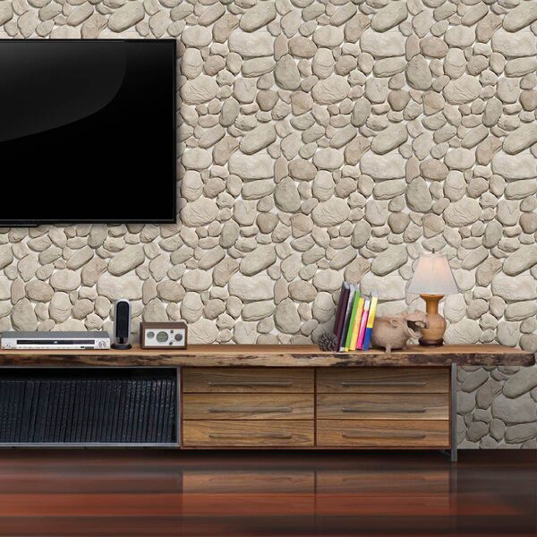 Papel De Parede Pedras Areia - 0 50 X 2 50 Metros