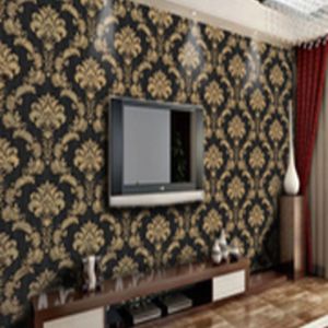 Papel De Parede Pedras Capa Do Anúncio - Arabesco Cinza Com Preto Fino