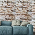 Papel De Parede Pedras Marrom Fosco Vinil Lavavel Autoadesivo