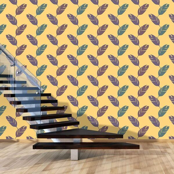 Papel De Parede Penas Coloridas - 0 50 X 2 50 Metros