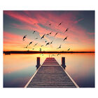 Papel De Parede Pier Paisagem Lago Pássaros Sala Adesivo - 09