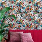 Papel De Parede Pintura 3d Decorativa Arte Bolas Coloridas Co