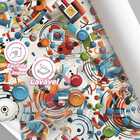 Papel De Parede Pintura 3d Decorativa Arte Bolas Coloridas Co