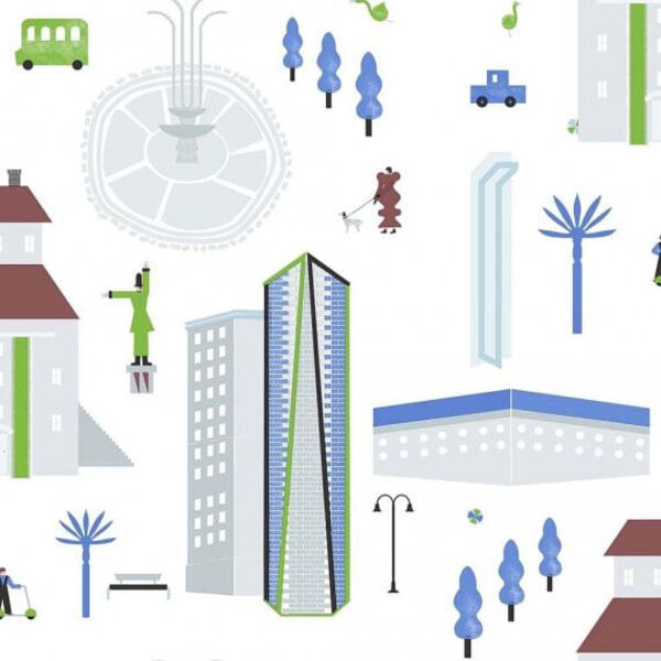 Papel De Parede Play Cidade 97103 - Rolo: 10m X 0,53m