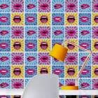 Papel De Parede Pop Art Bocas E Cores 2-60x300cm