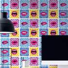 Papel De Parede Pop Art Bocas E Cores 2-60x300cm