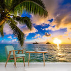 Papel De Parede Praia Paisagem Coqueiro Natureza Sala Adesivo