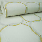 Papel De Parede Prata E Dourado 3D Estampa Argolas 14m²