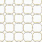 Papel De Parede Prata E Dourado 3D Estampa Argolas 14m²