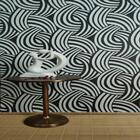 Papel De Parede Preto E Branco Base Tnt/acabamento Vinílico 5