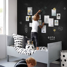 Papel De Parede Preto Italiano Lousa Quadro Preto Quarto