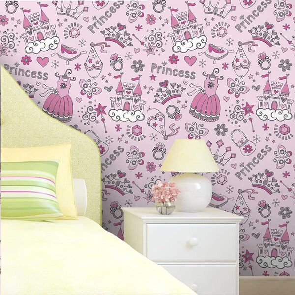 Papel De Parede Princess - 0 50 X 2 50 Metros