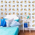 Papel De Parede Pug Boy - 0 50 X 3 00 Metros