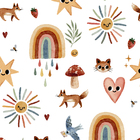 Papel de Parede PVC Infantil Arco Iris 0,53x10,0cm Muse