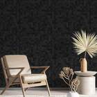 Papel De Parede Quadrados Preto E Cinza-60x300cm