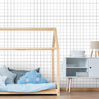 Papel De Parede Quadriculado Branco 59x300cm