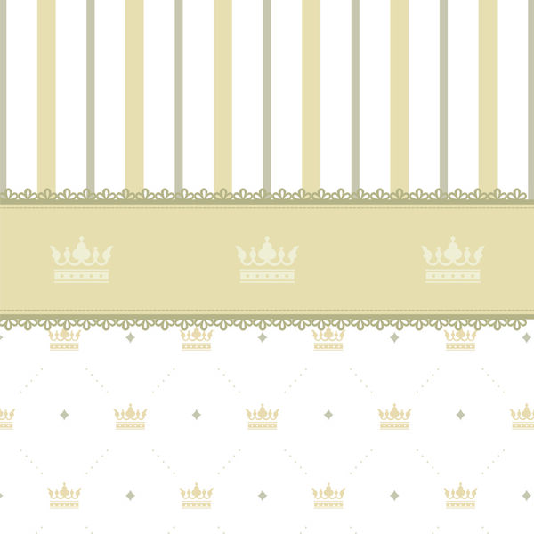 Papel De Parede Quarto Bebê Infantil Realeza Dourado